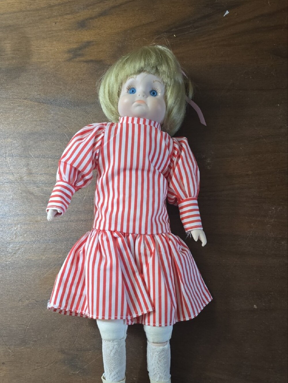 Vintage 1991 Timeout Pouting Collectors Doll Red & White
